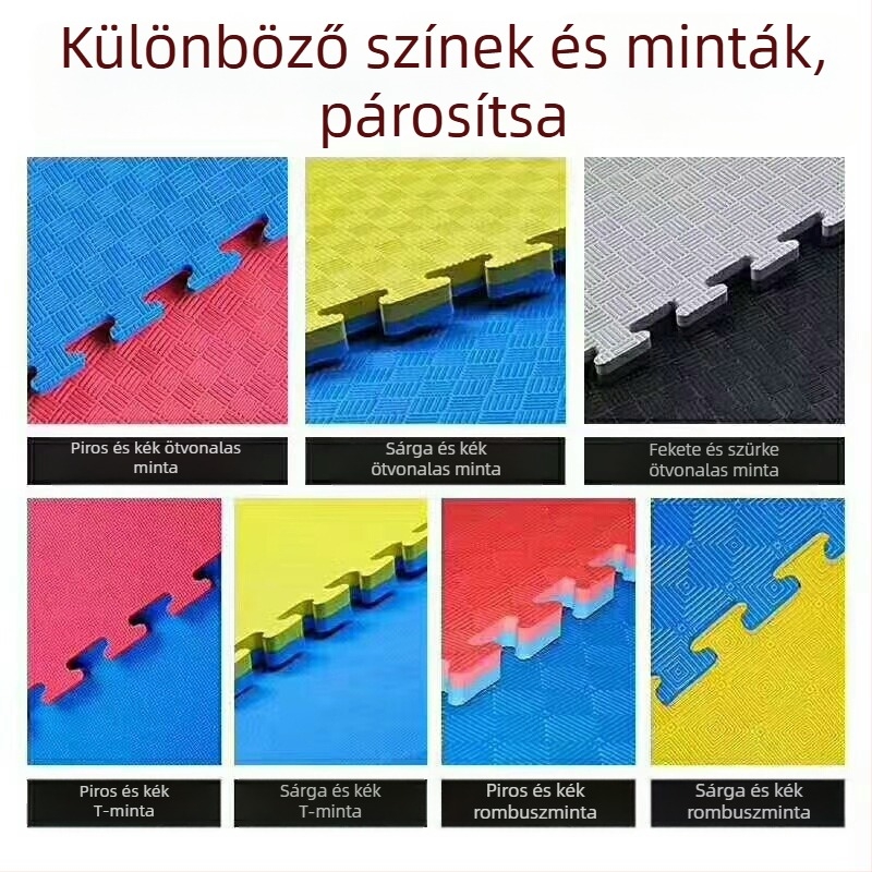 Taekwondo matrac, vastag, magas sűrűségű EVA hab, otthoni használatra, csúszásmentes és ütéscsillapító alátét
