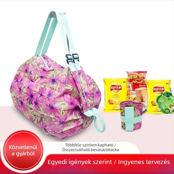 Nylon 3D-s utazási tároló táska nyomtatott mintával, japán stílusú, összecsukható, hordozható utazásokhoz és bevásárláshoz
