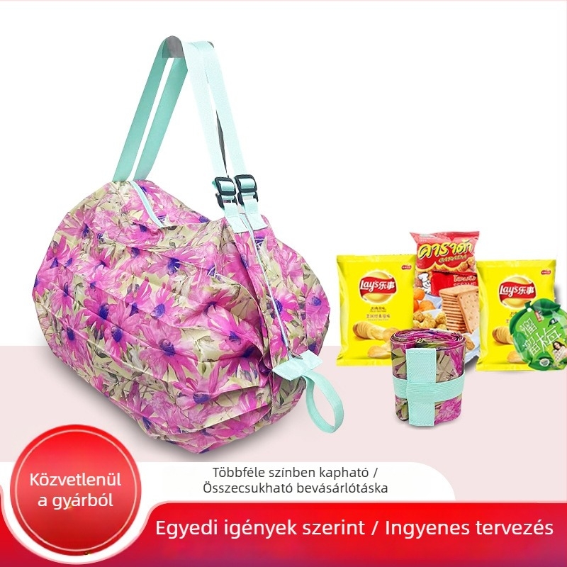 Nylon 3D-s utazási tároló táska nyomtatott mintával, japán stílusú, összecsukható, hordozható utazásokhoz és bevásárláshoz
