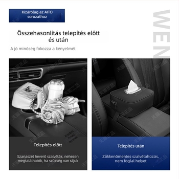 Lógó autózsebkendő-tartó Wenjie M5/M7/M9-hez, belső átalakítási kiegészítő