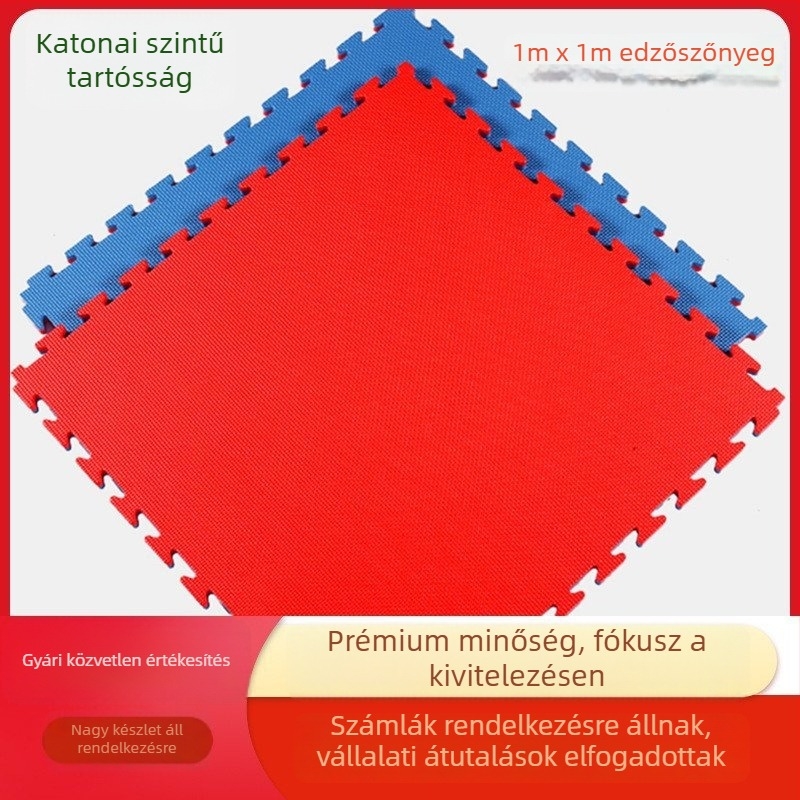 Szakmai Taekwondo edzőmatrac, vastag, sűrű hab, 1 m