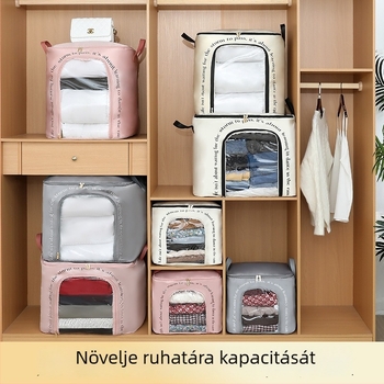 Nagy kapacitású szezonális ruhák tároló táska, paplanok és pehelykabátok számára – por és nedvesség elleni védelem.