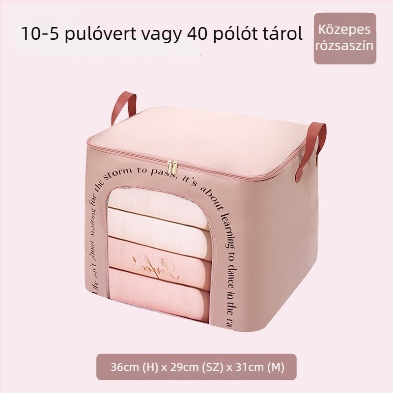 Nagy kapacitású szezonális ruhák tároló táska, paplanok és pehelykabátok számára – por és nedvesség elleni védelem.