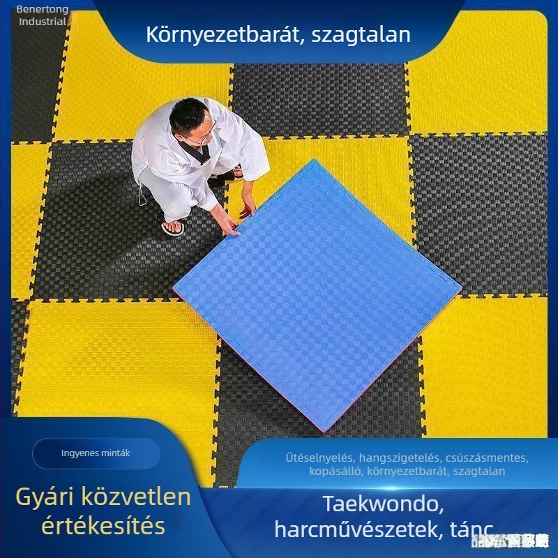 Környezettudatos Taekwondo matrac, habból készült padló puzzle 1x1 m, széles edzőtermi matrac