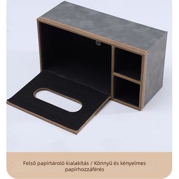 Őszibarackfa mintás zsebkendődoboz tárolóval és távirányító rekesz, modern minimalist stílusú íróasztalhoz