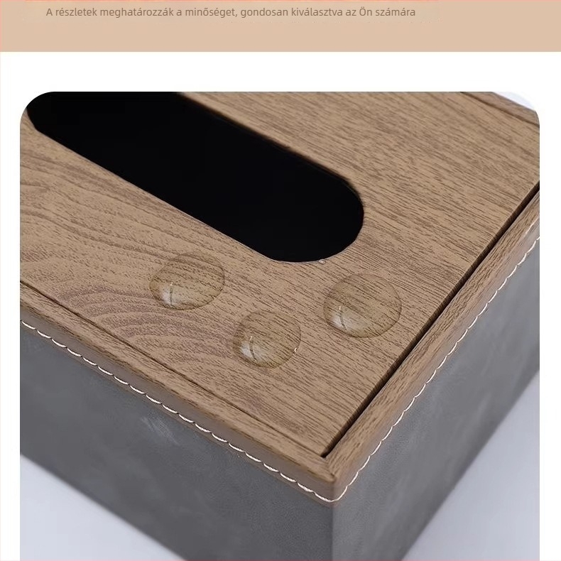 Őszibarackfa mintás zsebkendődoboz tárolóval és távirányító rekesz, modern minimalist stílusú íróasztalhoz