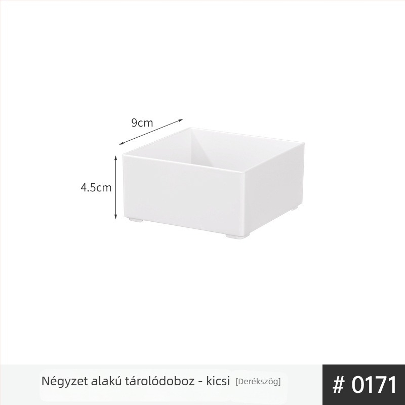 Műanyag fiókrendező, beépített rekeszekkel, asztalhoz és szekrényhez, irodai kellékekhez és kozmetikumokhoz