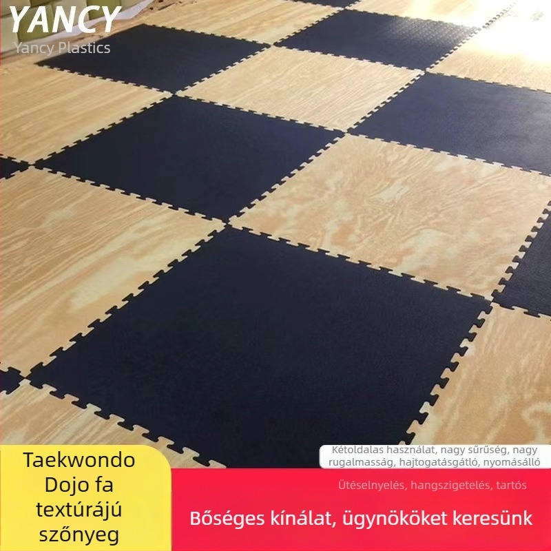 Fa mintás Taekwondo padlómat, varrat nélküli illesztés, EVA hab tömörített, környezetbarát és szagtalan, harcművészetek és Sanda számára