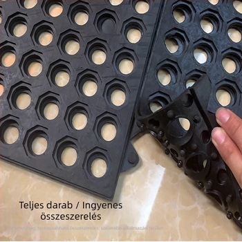 Vastagított konyhai gumialátét, anti-fatigue, csúszásmentes, olajálló, moduláris összekapcsolható padlóhoz szállodákhoz és gyárakhoz