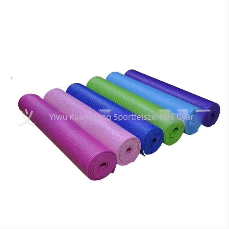 PVC jóga matrac, csúszásmentes felület, 6 mm vastagságú, jóga és hasizom gyakorlatokhoz