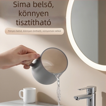 Minimalista szájöblítő pohár 2025 – elegáns otthoni víz pohár, páros fogkefetartó, műanyag mosópohár és bögre kiegészítő