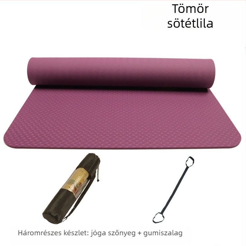 Gyerekeknek szóló jógamatrac, csúszásmentes, kétoldalas, TPE, 6 mm, 61 × 122 cm, otthoni használatra