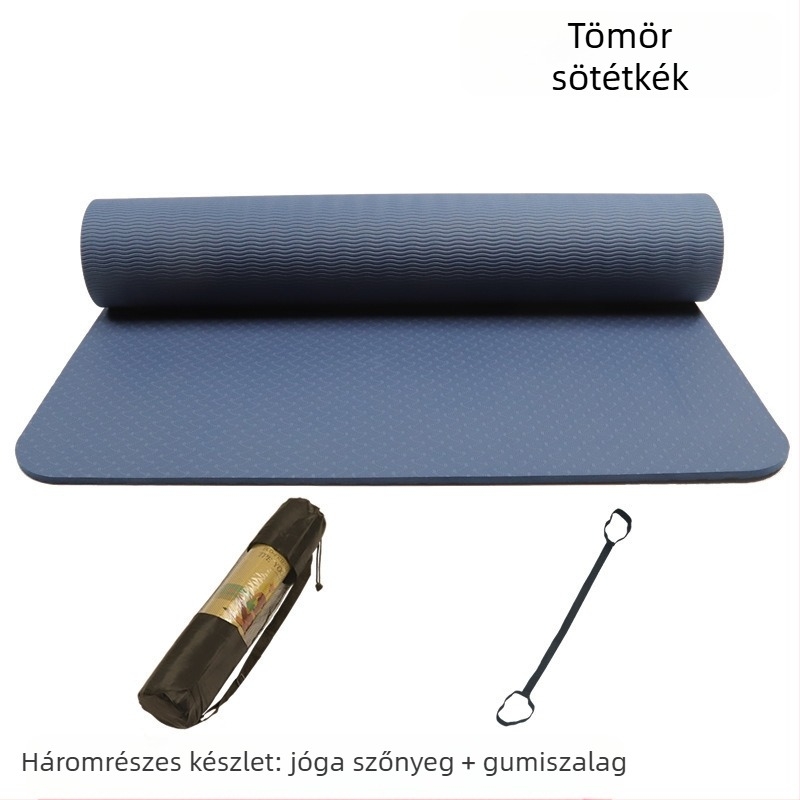 Gyerekeknek szóló jógamatrac, csúszásmentes, kétoldalas, TPE, 6 mm, 61 × 122 cm, otthoni használatra