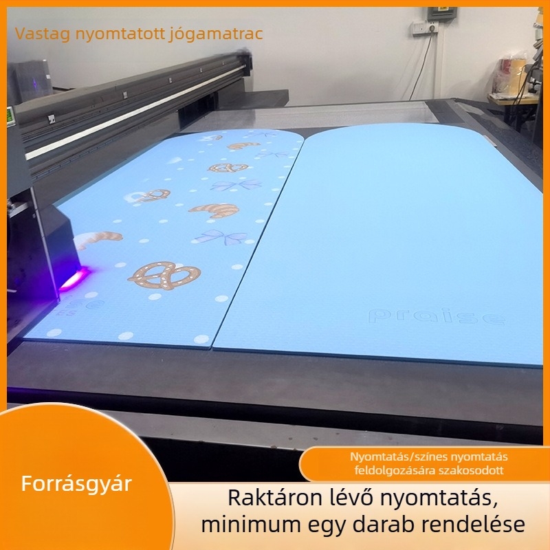 TPE nyomtatott jóga matrac otthoni használatra, macskakarcolás elleni védelem, csúszásmentes, összecsukható, ütéscsillapító