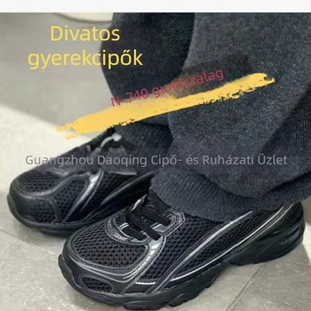 N740 Légáteresztő gyerek futócipő elasztikus pánttal