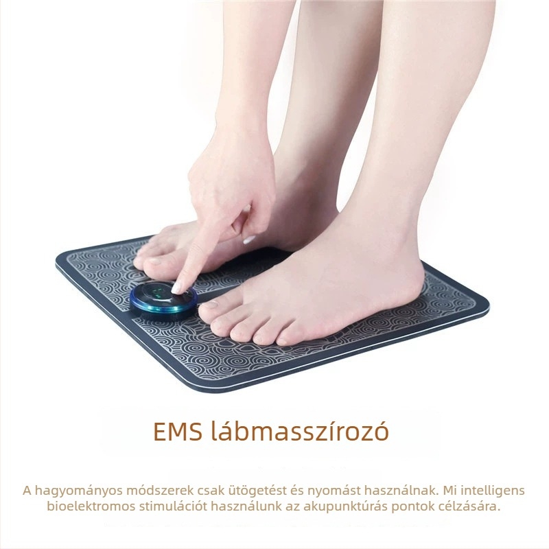 Lábmasszírozó párna EMS-sel és vibrációval – vezeték nélküli távirányító, otthoni használatra