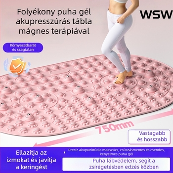Akupressziós talpmasszázs tábla helyben ultra lassú futáshoz, folyékony puha gumi párna, meridián talp stimuláció