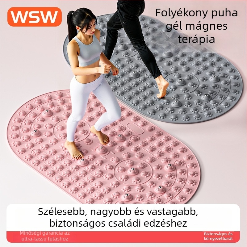 Akupressziós talpmasszázs tábla helyben ultra lassú futáshoz, folyékony puha gumi párna, meridián talp stimuláció