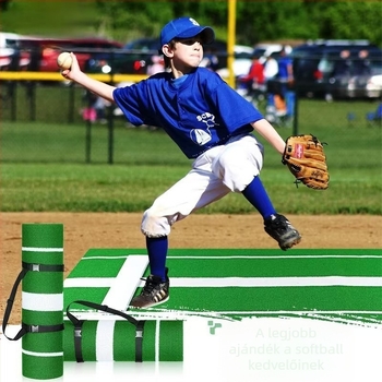 Csúszásmentes, hordozható matrac baseball és softball ütés- és dobóedzéshez