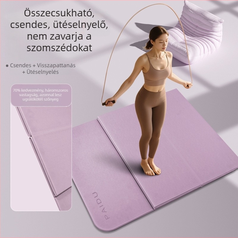 Csúszásmentes jóga matrac, ütéscsillapítással, csendes, vast POE anyagból, testreszabható, összecsukható és hordozható