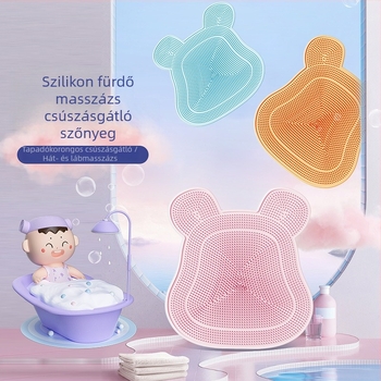 Szilikon talpmasszázs matrac a fürdőhöz, talp- és hátmasszírozó – fürdőszobai eszköz