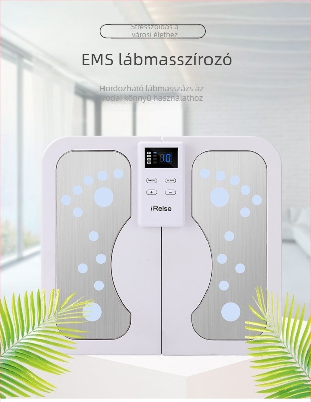 EMS gyógyító pulzusos lábmasszírozó infravörös fűtéssel — lábmasszázs párna USB töltéssel
