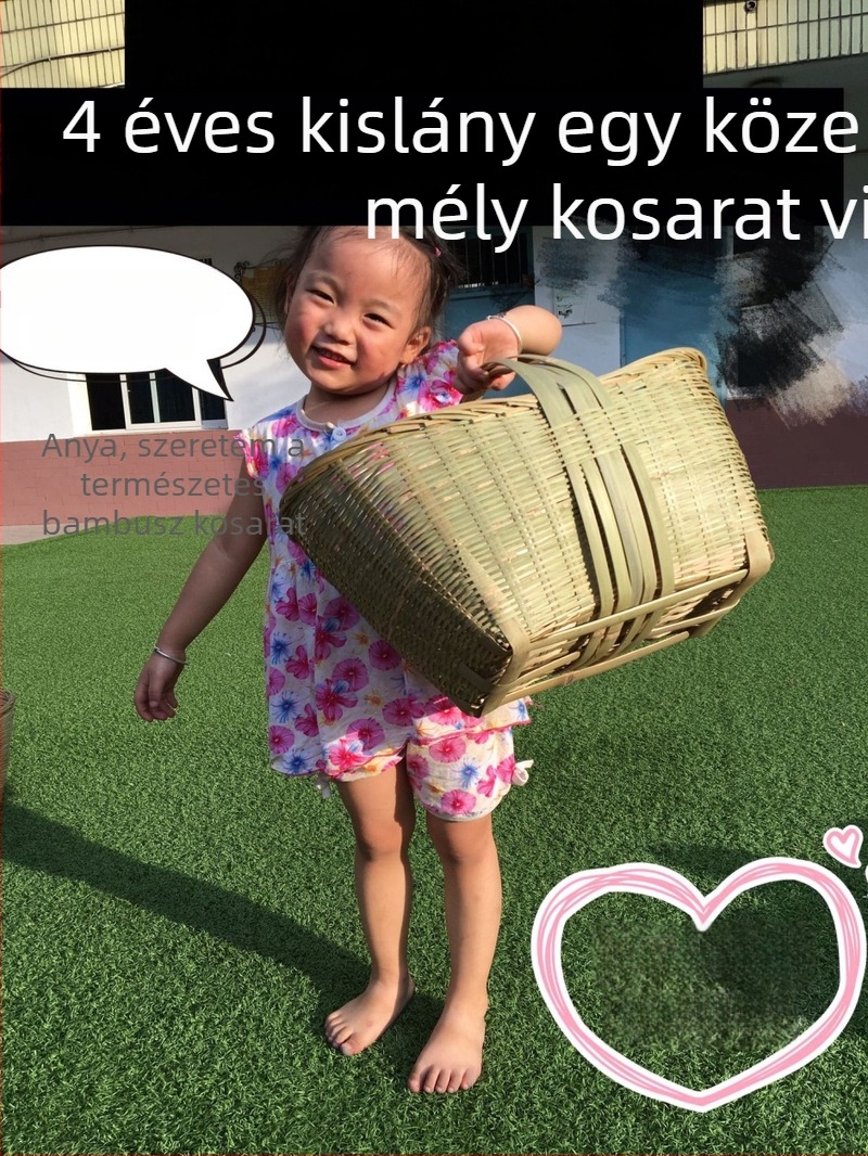 Kézzel font bambusz tojáskosár, retro vidéki stílus, légáteresztő, hordozható kosár zöldségekhez és élelmiszerekhez otthon