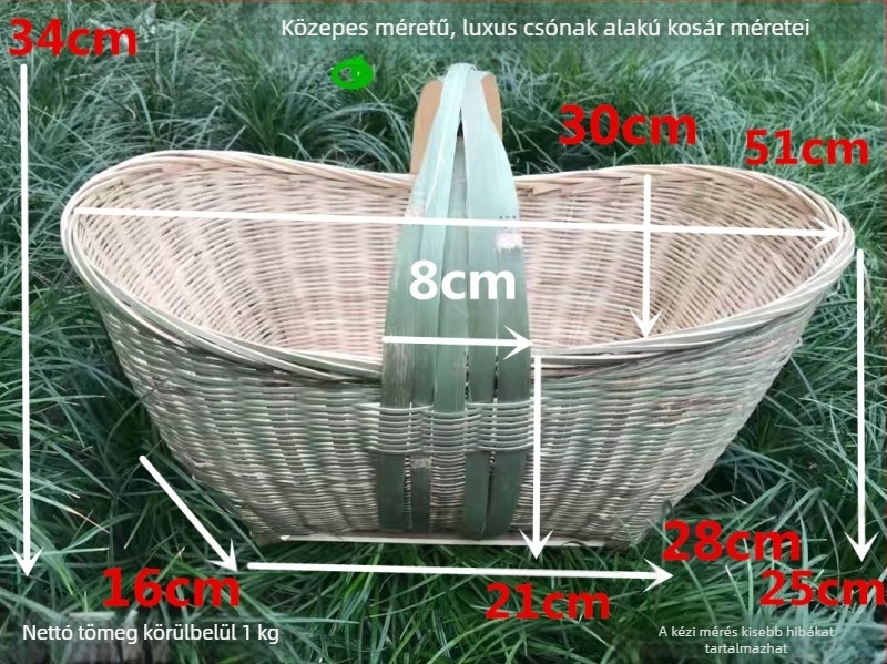 Kézzel font bambusz tojáskosár, retro vidéki stílus, légáteresztő, hordozható kosár zöldségekhez és élelmiszerekhez otthon