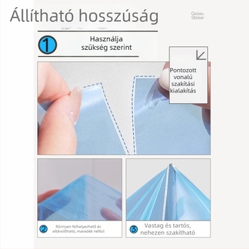 Egyszer használatos WC-ülőke fedél teljes lefedettséggel, hotelminőségű WC-ülőke párna, utazáshoz hordozható ragasztó kék filmmel