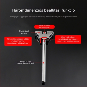 Nagy teherbírású cinkötvözet rejtett lemez tartó, T-alakú mozgatható polctartó, láthatatlan hengertartó