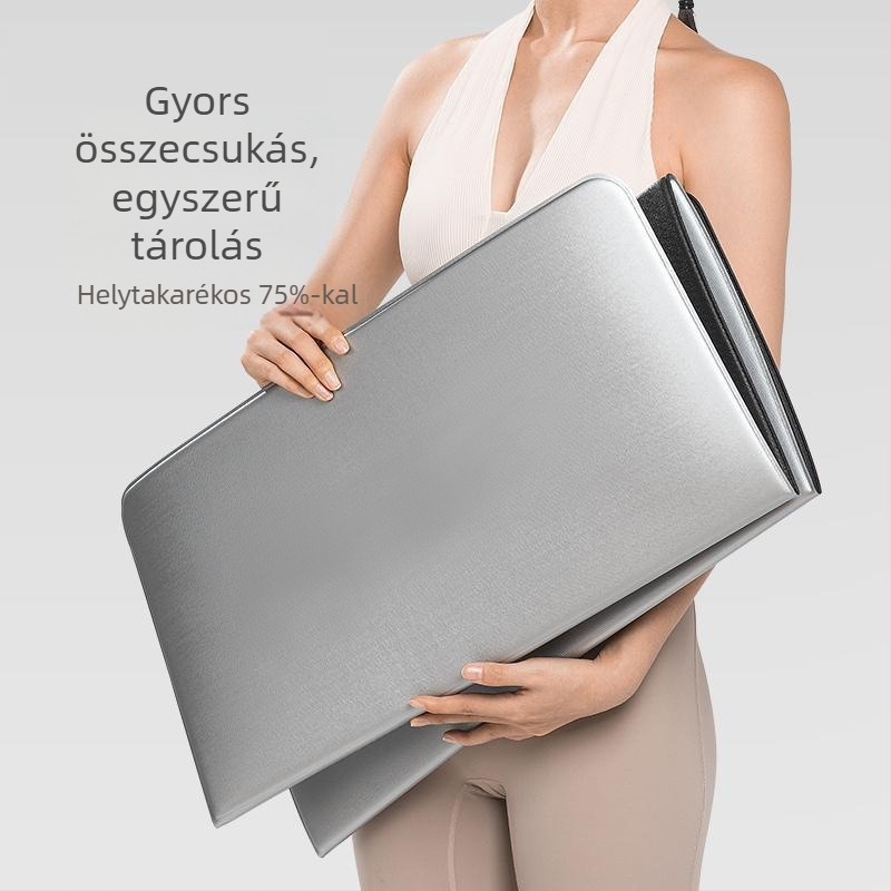 Összecsukható PVC jóga matrac, 183 x 61 cm, 8 mm, csíkos mintázat, professzionális szintű férfi edzés matrac