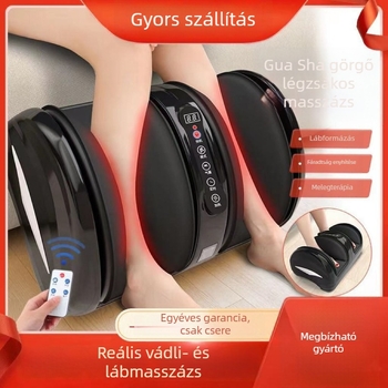Többfunkciós integrált talpmasszírozó készülék melegítő kompresszióval, légzsákkal és masszázzsal a láb és a talp számára