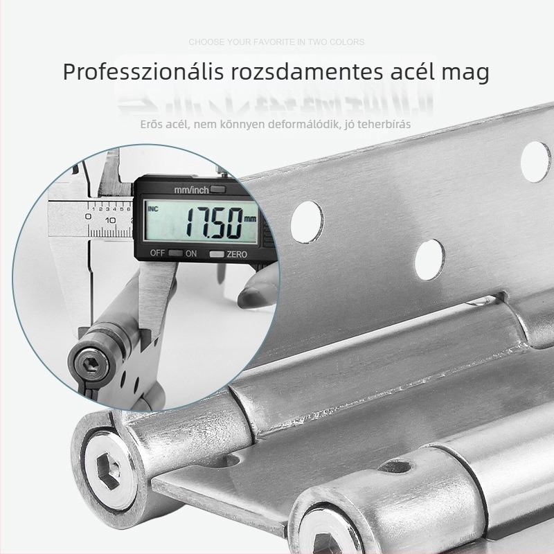 Rozsdamentes acél dupla nyitású ajtózsanér faajtókhoz, belső és külső használatra, egy- és kétszárnyú nyitás, megerősített zárómechanizmus