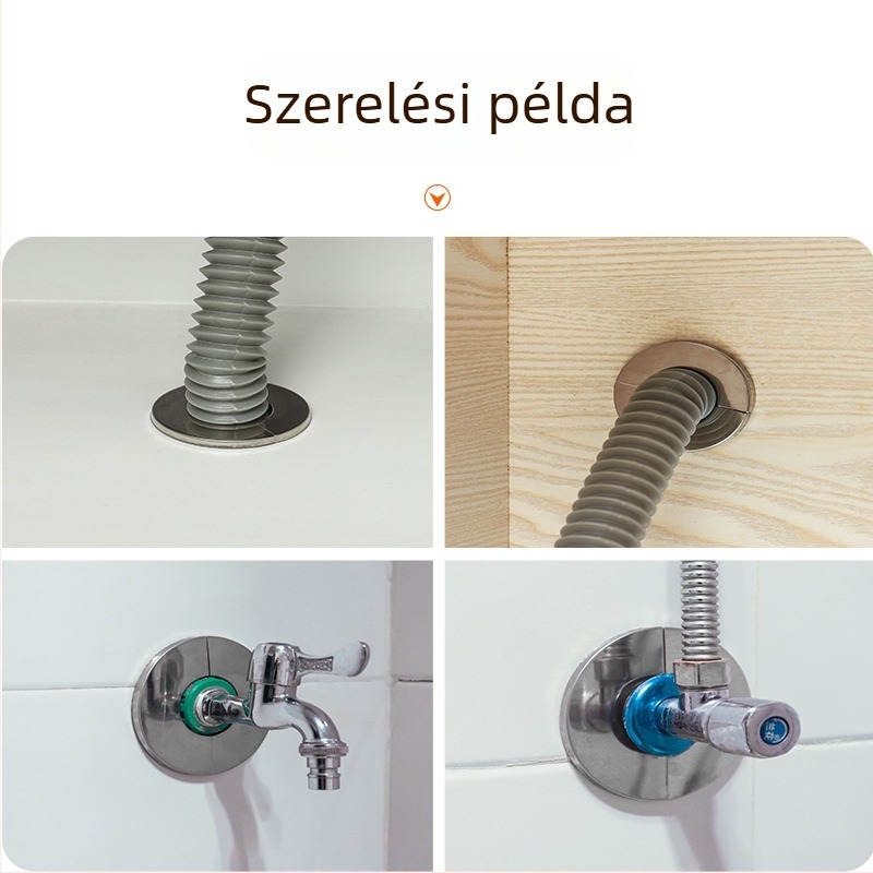 Rozsdamentes acélból készült háromszög alakú dekoratív fedél zuhanyhoz és fűtőcsövek falnyílásaihoz