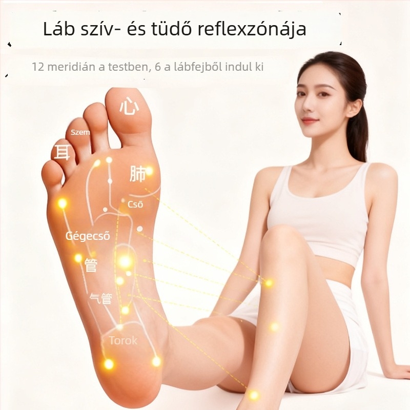 Szilikon talpmasszázs pad mágnesekkel a meridián stimulációjához