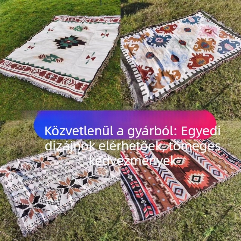 Sucre kemping pléd, asztalterítő és piknik matrac etnikus stílusban