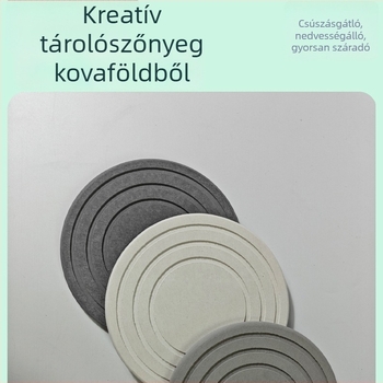 Kör alakú kaspó alátét, szigetelő és nedvszívó, csúszásmentes, egyszínű