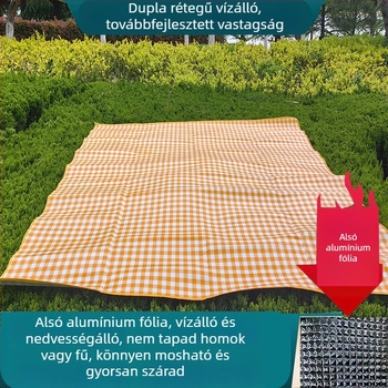 Piknik matrac kültéri használatra, nedvességálló, alumíniumfóliával, vastag alátét sátorhoz és kempingezéshez