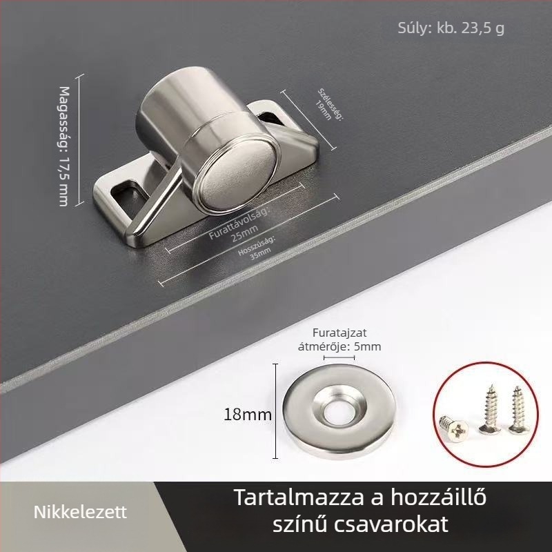 Erős mágneses szekrényajtó rögzítő – láthatatlan belső ajtóhoz