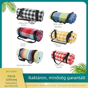 Akril szövetből készült piknik matrac kültéri használatra, nedvességálló kemping és gyep matrac, méretek 1.5×2 m, 2×2 m, 2×3 m, 3×3 m (4–8 fő)