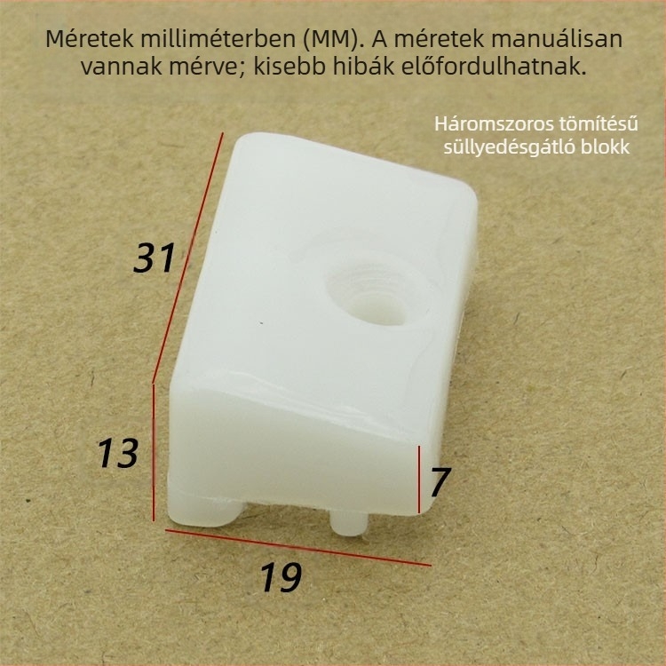 Műanyag‑acél ablakok anti‑süllyedés blokk, nyitható ablak emelő blokk, emelő blokk, távtartó párna, műanyag‑acél ablak tartozékok