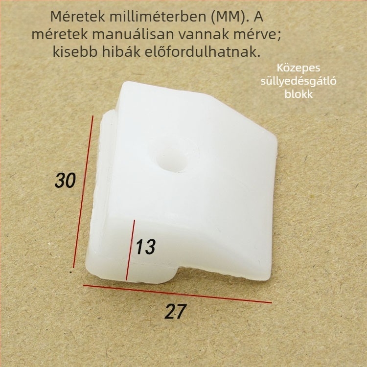 Műanyag‑acél ablakok anti‑süllyedés blokk, nyitható ablak emelő blokk, emelő blokk, távtartó párna, műanyag‑acél ablak tartozékok