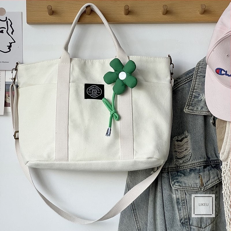 Eredeti cipzáros japán stílusú vászontáska – tote mindennapi használatra, művészi diák táska laptop és dokumentumok számára, kézben vagy vállon