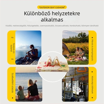 XPE összecsukható kültéri párna — könnyű, kompakt, nedvességálló, vastagított kivitel, szennyeződés elleni és hideg elleni védelem, mini talajmatrac hegymászáshoz és kempingezéshez