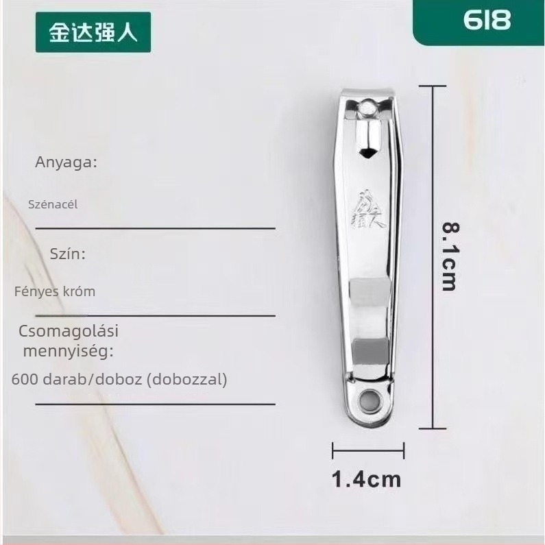 Jinda Strongman 618 Nagy méretű körömvágó olló, 8 cm, lapos szájú