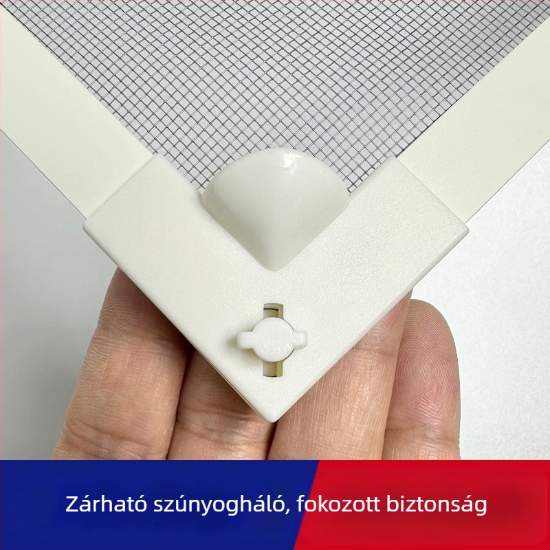 Mágneses, láthatatlan szúnyogháló ajtóhoz, öntapadós zárócsíkkal és dekoratív mágneses szalaggal – fúrás nélkül