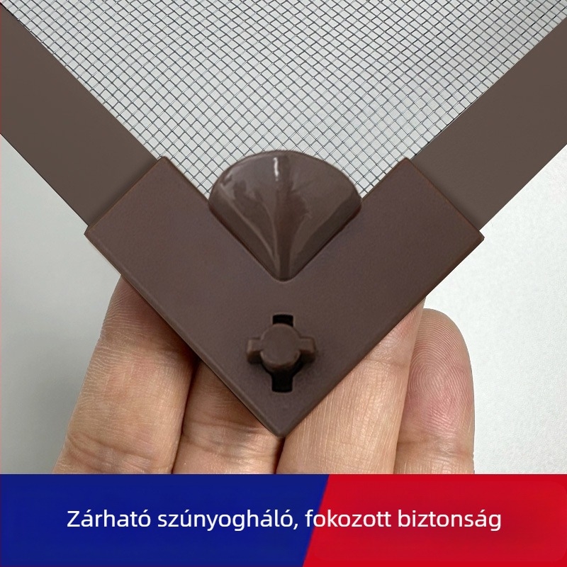 Mágneses, láthatatlan szúnyogháló ajtóhoz, öntapadós zárócsíkkal és dekoratív mágneses szalaggal – fúrás nélkül