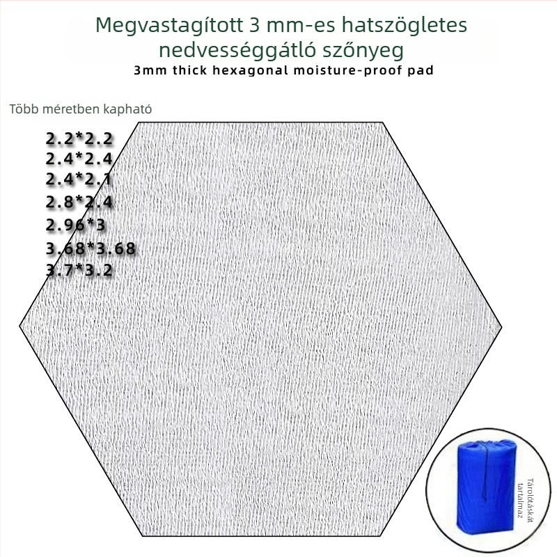 Kültéri hatszögletű nedvességvédett matrac, vízálló, kopásálló, könnyű és hordozható, hatszögletű dizájnnal