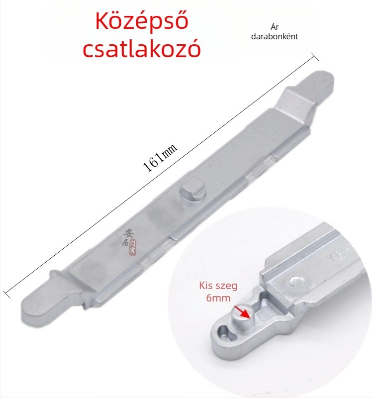 Ablakokhoz készült alumínium hardverkészlet belső nyitású és belső dőlésű fogantyúval, tévedés elleni védelem, záródoboz, alkalmas felső-függő és bukó-nyíló ablakokhoz