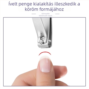 Határokon átívelő csiszolt rozsdamentes acél körömvágó olló, egyedi körömvágó, körömápolási eszközök készlete